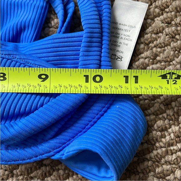 NWT Swimsuits For All Ribbed Electric Blue Bikini Swim Set (size S) - Picture 5 of 13
